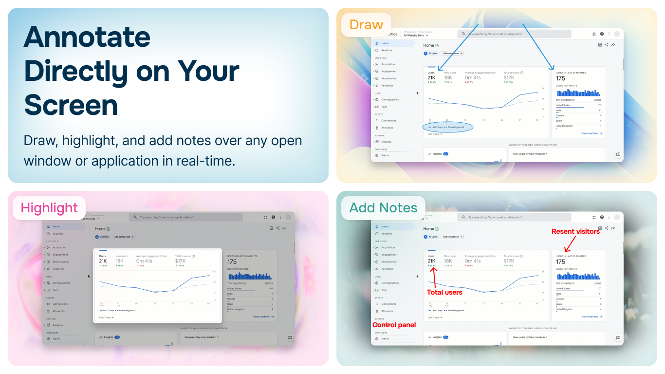 Annotate directly on your screen